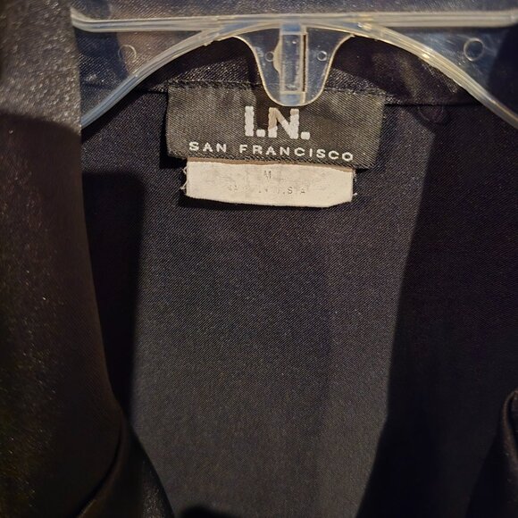 I.N. San Francisco Solid Black Fitted Blazer With Collar Size Medium - Picture 3 of 3